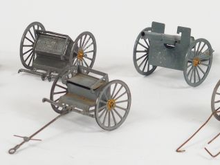 SR. Partie d'attelage de train d'artillerie et canons : 6 pièces