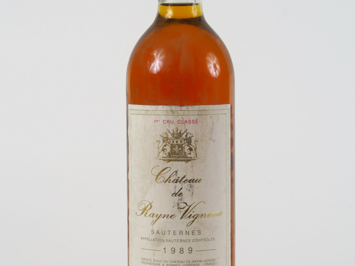1 BOUTEILLE CHÂTEAU RAYNE VIGNEAU 1er CC SAUTERNES - 1989