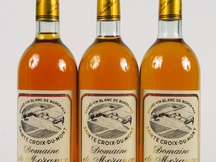 3 BOUTEILLES DOMAINE DE MORANGE STE CROIX DU MONT - 1991 - BG