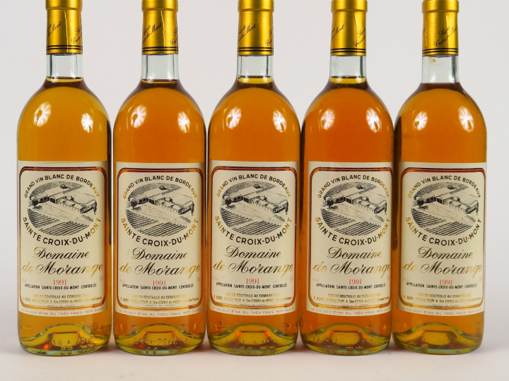 5 BOUTEILLES DOMAINE DE MORANGE STE CROIX DU MONT - 1991 - BG