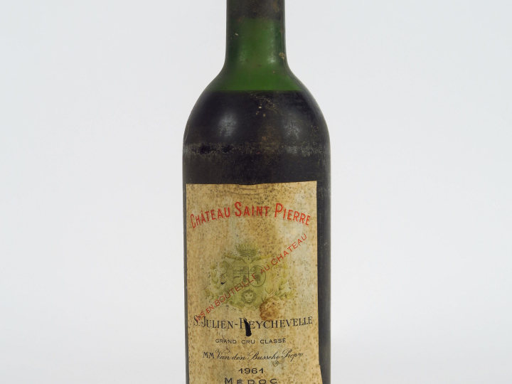 1 BOUTEILLE CHÂTEAU ST PIERRE GCC ST JULIEN - 1961 - MEP/ET