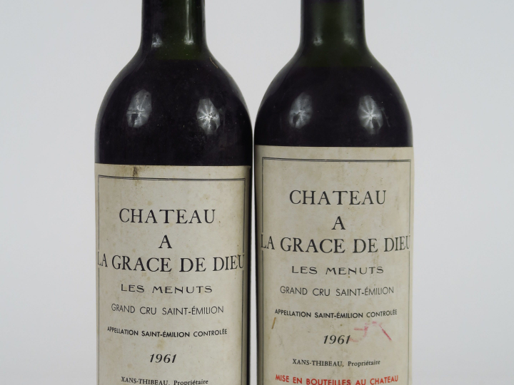 2 BOUTEILLES CHÂTEAU A LA GRACE DE DIEU 'LES MENUTS' GC ST EMILION - 1