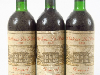 Vente aux enchères 3 BOUTEILLES CHÂTEAU LA POINTE POMEROL - 1980 - LB/EA