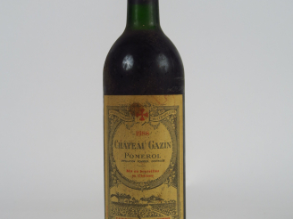 Vente aux enchères 1 BOUTEILLE CHÂTEAU GAZIN POMEROL - 1988 - BG/ET