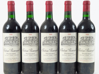 Vente aux enchères 5 BOUTEILLES CHATEAU BEAUREGARD POMEROL - 1989