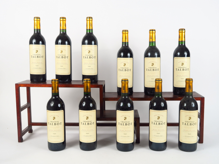 11 BOUTEILLES CHÂTEAU TALBOT GCC ST JULIEN - 1990 - 4 BG
