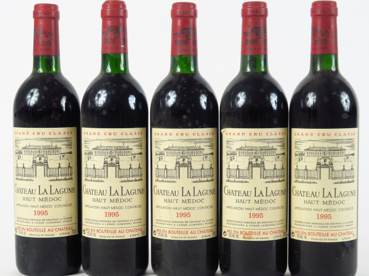 5 BOUTEILLES CHÂTEAU LA LAGUNE GCC HAUT MEDOC - 1995 - BG
