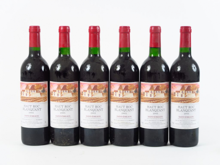 6 BOUTEILLES HAUT ROC BLANQUANT ST EMILION  - 1995 - 4 BG