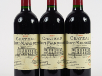 Vente aux enchères 3 BOUTEILLES CHÂTEAU HAUT MARBUZET ST ESTEPHE - 2003