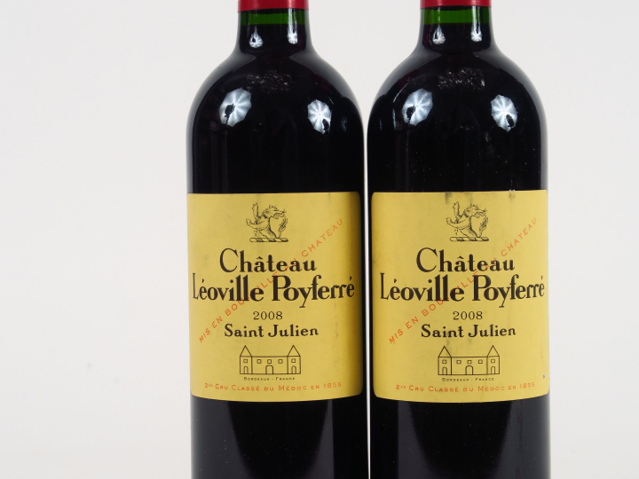 2 BOUTEILLES CHÂTEAU LEOVILLE POYFERRE GCC ST JULIEN - 2008