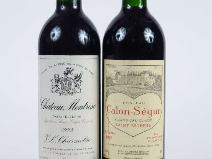 2 BOUTEILLES GCC ST ESTEPHE 1995 : 1 CHÂTEAU MONTROSE - 1 CALON SEGUR