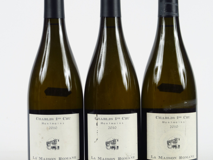 3 BOUTEILLES CHABLIS 1er CRU 'MONTMAINS' LA MAISON ROMANE - 2010
