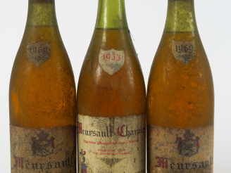 Vente aux enchères 3 BOUTEILLES MEURSAULT : 1 de 1953 1er CRU 'LES CHARMES' LAGRIVE 3 CM 