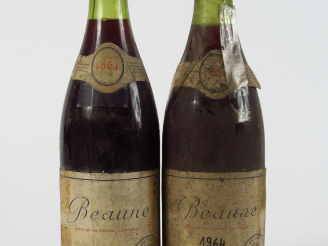 Vente aux enchères 2 BOUTEILLES BEAUNE PIAT PÈRE   FILS - 1964 - 2 CM/ 3 CM/EA