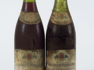 Vente aux enchères 2 BOUTEILLES BOUCHARD PÈRE   FILS : 1 VOLNAY 1972 EA -1 GEVREY CHAMBER