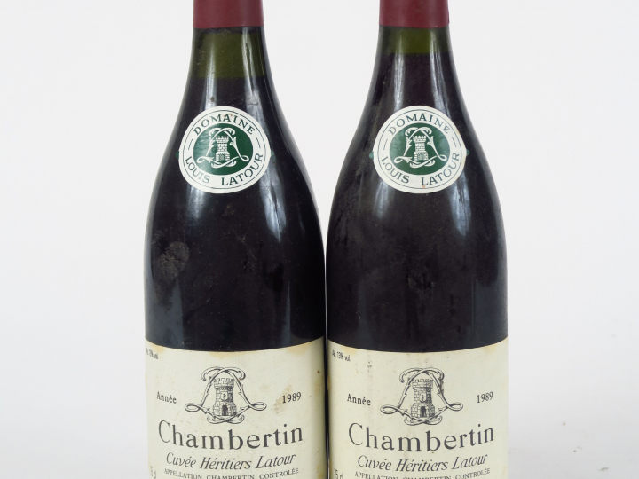 2 BOUTEILLES CHAMBERTIN GC L. LATOUR - 1989 -