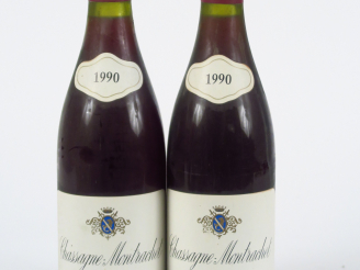 Vente aux enchères 2 BOUTEILLES CHASSAGNE MONTRACHET A. DE MERICOURT - 1990