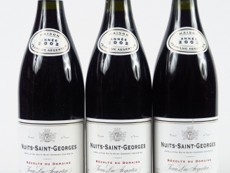Vente aux enchères 3 BOUTEILLES NUITS ST GEORGES J.L. AEGERTER - 2002