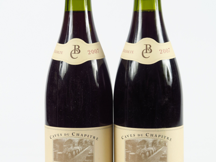 2 BOUTEILLES ALOXE CORTON 'CAVES DU CHAPITRE' B. COLIN - 2007