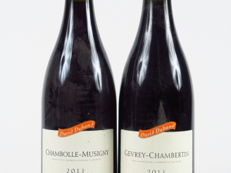 Vente aux enchères 2 BOUTEILLES D. DUBAND : 1 GEVREY CHAMBERTIN 2011 - 1 CHAMBOLLE MUSIGN