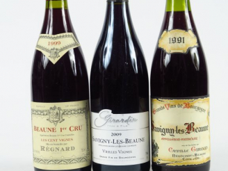 Vente aux enchères 3 BOUTEILLES : 1 BEAUNE 1er CRU 'LES CENTS VIGNES' REGNARD 1999 - 1 SA