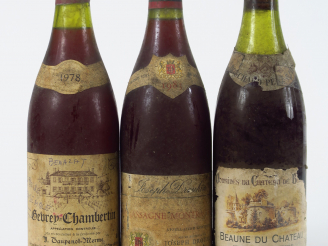 Vente aux enchères 3 BOUTEILLES : 1 BEAUNE DU CHÂTEAU B.P.F.4 CM/NM - 1 CHASSAGNE MONTRAC