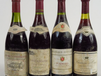 Vente aux enchères 4 BOUTEILLES : 1 POMMARD BOISSEAU ESTIVANT 1990 BS - 1 VOSNE ROMANEE 1