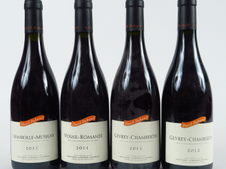 Vente aux enchères 4 BOUTEILLES D. DUBAND : 1 CHAMBOLLE MUSIGNY 2011 - 1 VOSNES ROMANEE 2