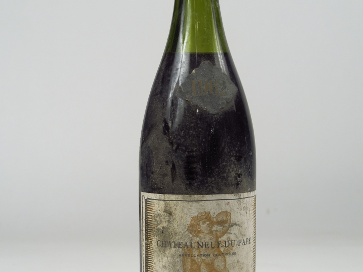 1 BOUTEILLE CHATEAUNEUF DU PAPE ROSSIGNEUX - 1962 - 4 CM/BS/ELA/ES