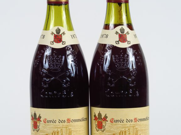 2 BOUTEILLES CHATEAUNEUF DU PAPE 'CUVEE DES SOMMELIERS' MESTRE - 1978 