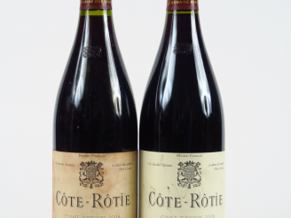 Vente aux enchères 2 BOUTEILLES CÔTE ROTIE 'CUVEE TERROIRS' ROSTAING - 2008 - 1 ET