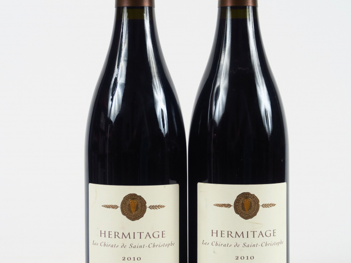 2 BOUTEILLES HERMITAGE 'LES CHIRATS DE ST CHRISTOPHE' LES VINS DE VIEN