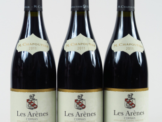 Vente aux enchères 3 BOUTEILLES CORNAS 'LES ARENES' M. CHAPOUTIER - 2011