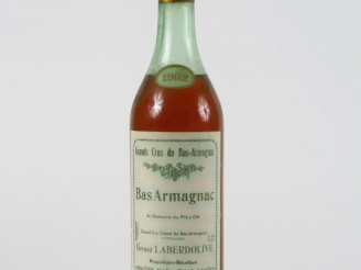 Vente aux enchères 1 BOUTEILLE BAS ARMAGNAC LABERDOLIVE DOMAINE DU PILLON - 1962