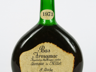 Vente aux enchères 1 BOUTEILLE BAS ARMAGNAC CHÂTEAU DE MILLET F. DECHE 42° - 1973