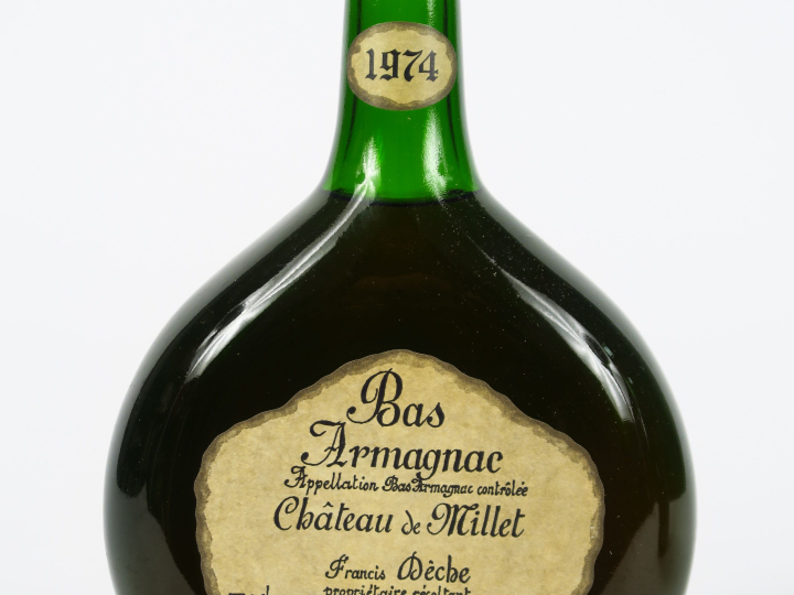 1 BOUTEILLE BAS ARMAGNAC CHÂTEAU DE MILLET F. DECHE 42° - 1974