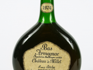 Vente aux enchères 1 BOUTEILLE BAS ARMAGNAC CHÂTEAU DE MILLET F. DECHE 42° - 1974