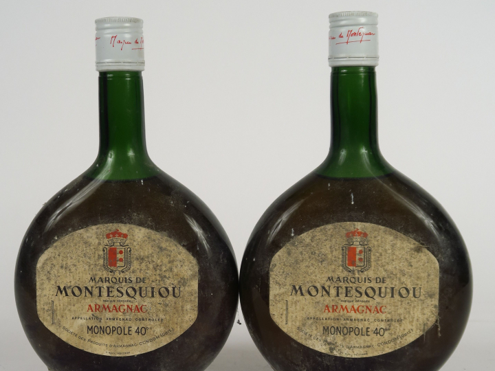 2 BOUTEILLES ARMAGNAC MARQUIS DE MONTESQUIOU