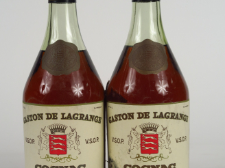 Vente aux enchères 2 BOUTEILLES FINE CHAMPAGNE COGNAC GASTON DE LAGRANGE - 1 ED