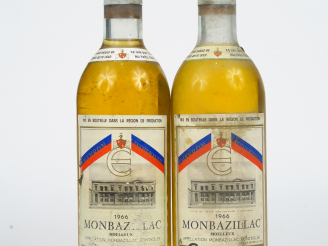 Vente aux enchères 2 BOUTEILLES MONBAZILLAC ESCHENAUER - 1966 - BG/1 EA