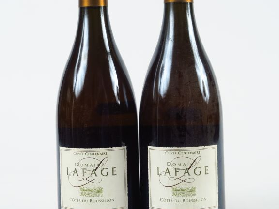 2 BOUTEILLES DOMAINE LAFAGE 'CUVEE CENTENAIRE' COTES DU ROUSSILLON - 2