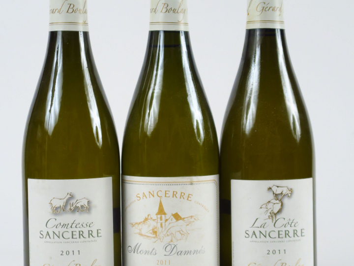 3 BOUTEILLES SANCERRE G. BOULAY 2011 : 1 MONTS DAMNES - 1 LA CÔTE - 1 