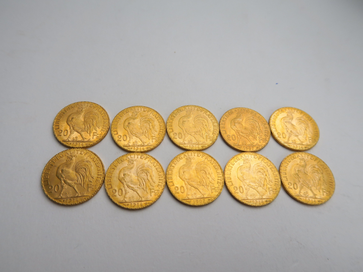 10 pièces de 20 francs or