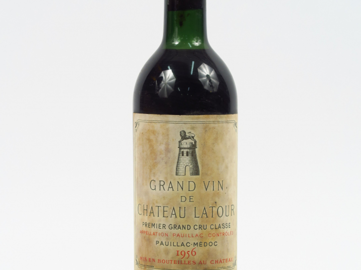 1 BOUTEILLE CHÂTEAU LATOUR 1er GCC PAUILLAC - 1956 - LB/ELF