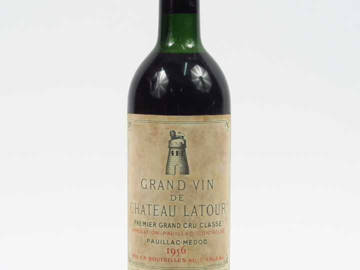 1 BOUTEILLE CHÂTEAU LATOUR 1er GCC PAUILLAC - 1956 - LB-HEP/ELF/CAPS A