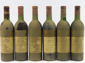 Vente aux enchères 6 BOUTEILES CHÂTEAU BOYD CANTENAC GCC MARGAUX - 1973 - 2 LB/4 HEP/BS