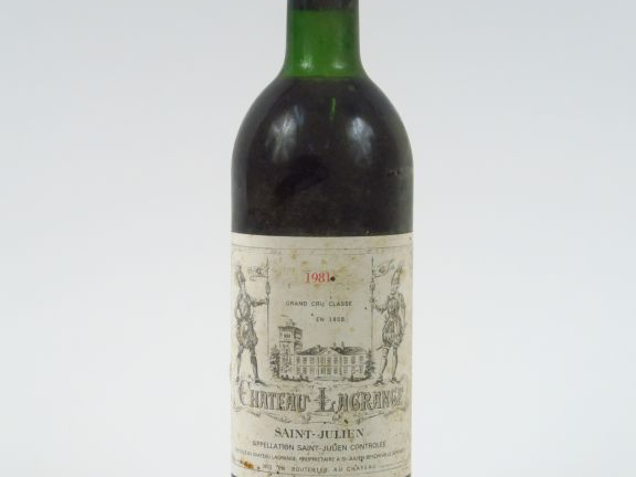 1 BOUTEILLES CHÂTEAU LAGRANGE GCC ST JULIEN - 1981 - LB/BLS