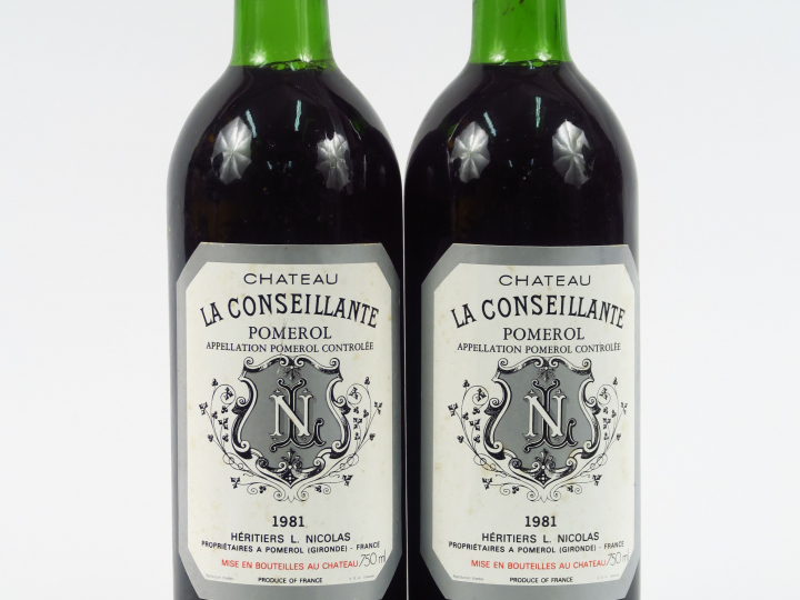 2 BOUTEILLES CHÂTEAU LA CONSEILLANTE POMEROL - 1981 - BG