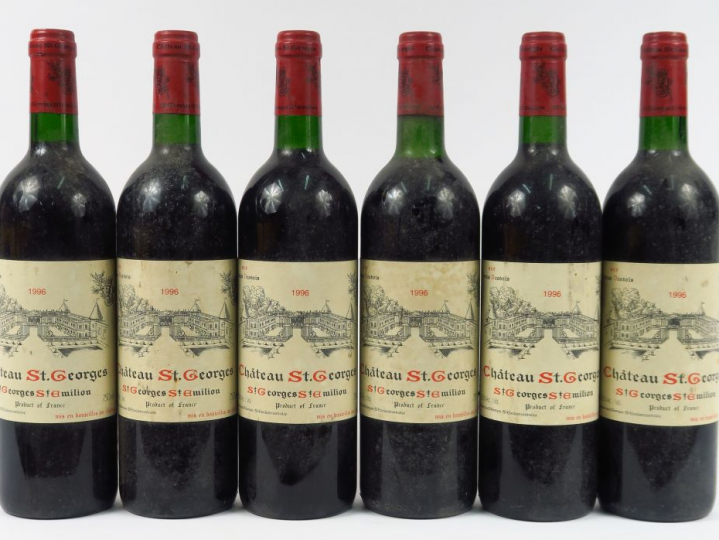 6 BOUTEILLES CHÂTEAU ST GEORGES ST GEORGES ST EMILION - 1996 - BG/BLS