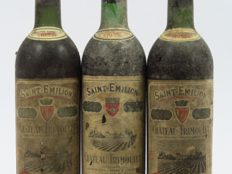 Vente aux enchères 3 BOUTEILLES CHÂTEAU TRIMOULET GCC ST EMILION : 2 de 1953 BG/ES/EF - 1